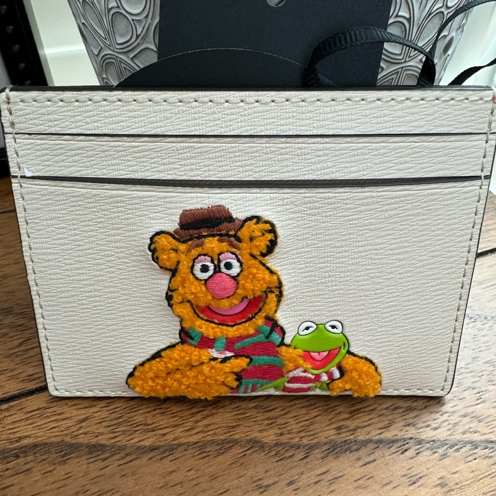 kate spade x Disney Card Holder with Fozzie Bear and Kermit NWT